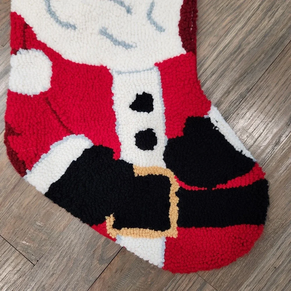 Wool Latch Hook Full‎ Size Christmas Stocking St Nicholas Jolly Santa Claus
